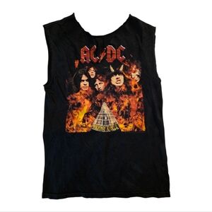 AC/DC Black and Orange DIY Tank Top